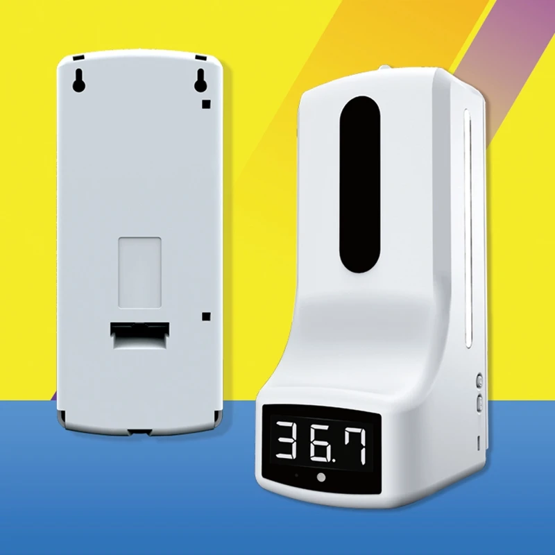 

K9 Auto 2 in 1 Infrared Thermometer Auto Soap Dispenser Palm Temperature Measurement and Disinfection Integrated Machine