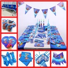 82 шт., скатерть Человек-паук, супергерой, соломинки, тарелки, салфетки, вилка, ложка, детские товары для дня рождения, декоративные сувениры