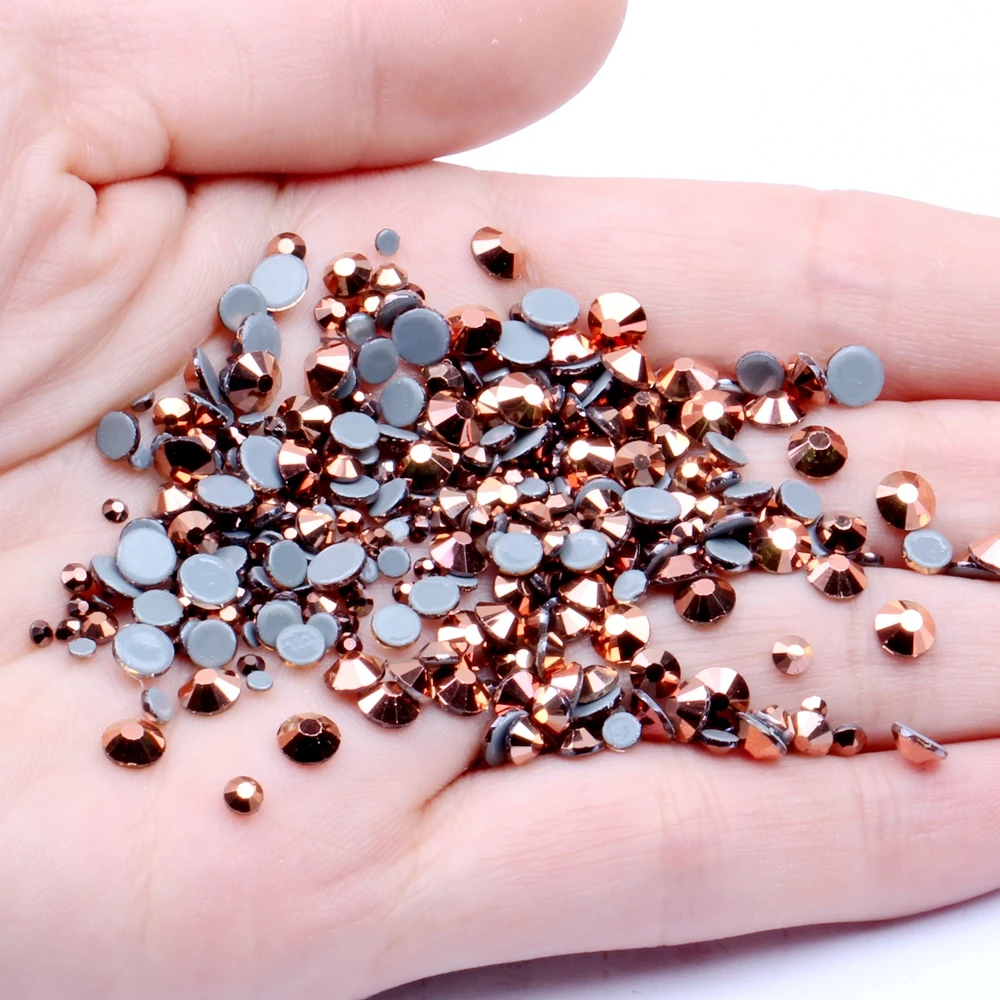 Стразы из розового золота стразы с плоской задней поверхностью горячей