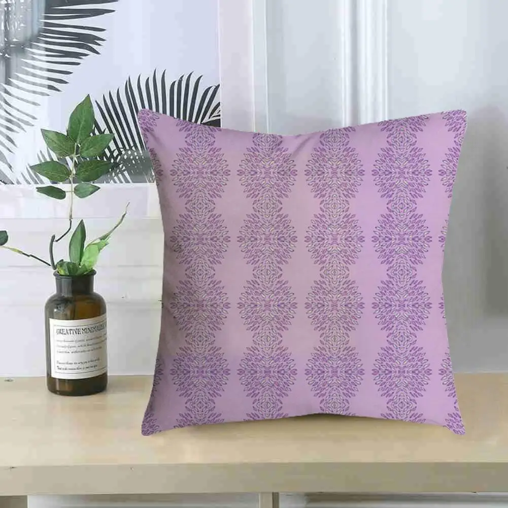 

Purple Pattern Pillow Case Geometric Home Decoration Textiles Cushion With Sofa Letters Square Cover Chair 45cm R9C1
