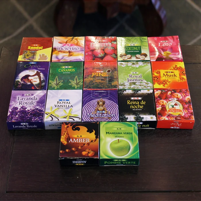 Натуральные Индийские благовония конусы 1 маленькая коробка медитация Жасмин