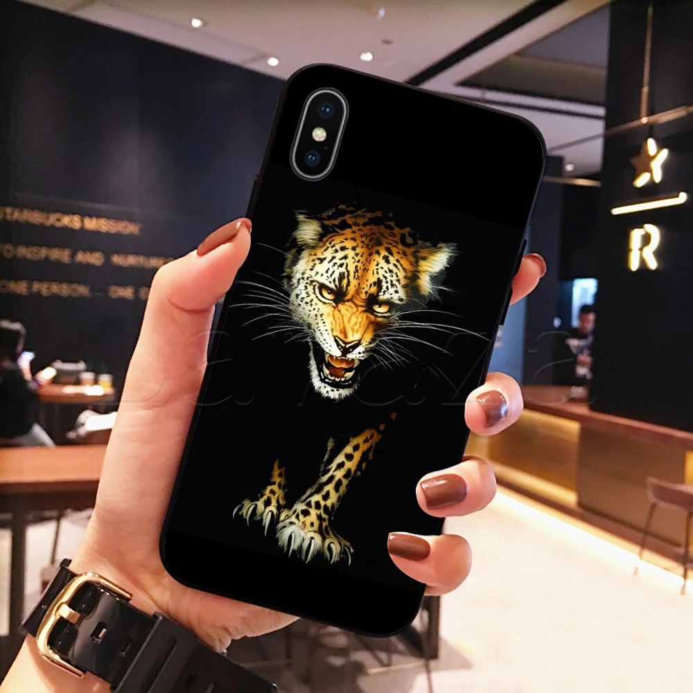 Мягкий силиконовый чехол Lavaza Roaring tiger для iPhone 12 Mini 11 Pro XS Max XR X 8 7 6 6S Plus 5 5S SE|Бамперы| |