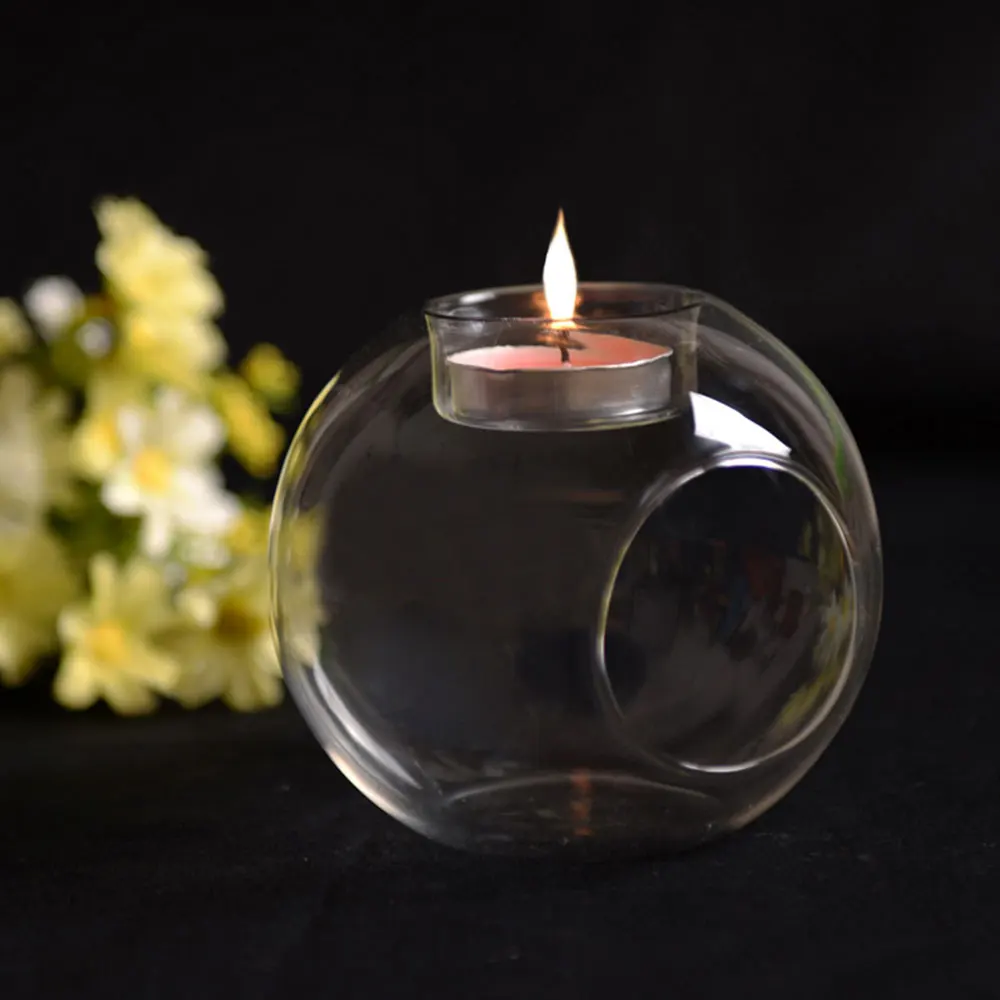 Диаметр 12 см подсвечник ночник в виде свечи Хрустальное стекло украшение Декор