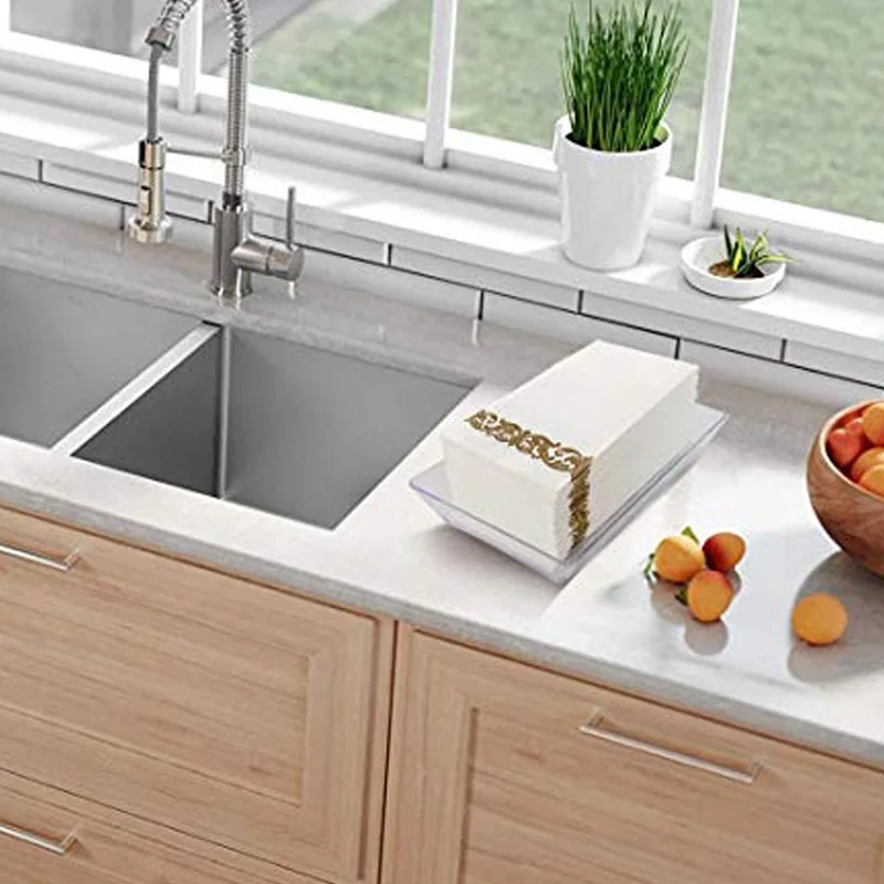 Премиум свадебные салфетки мягкие прочные и впитывающие белые золотые