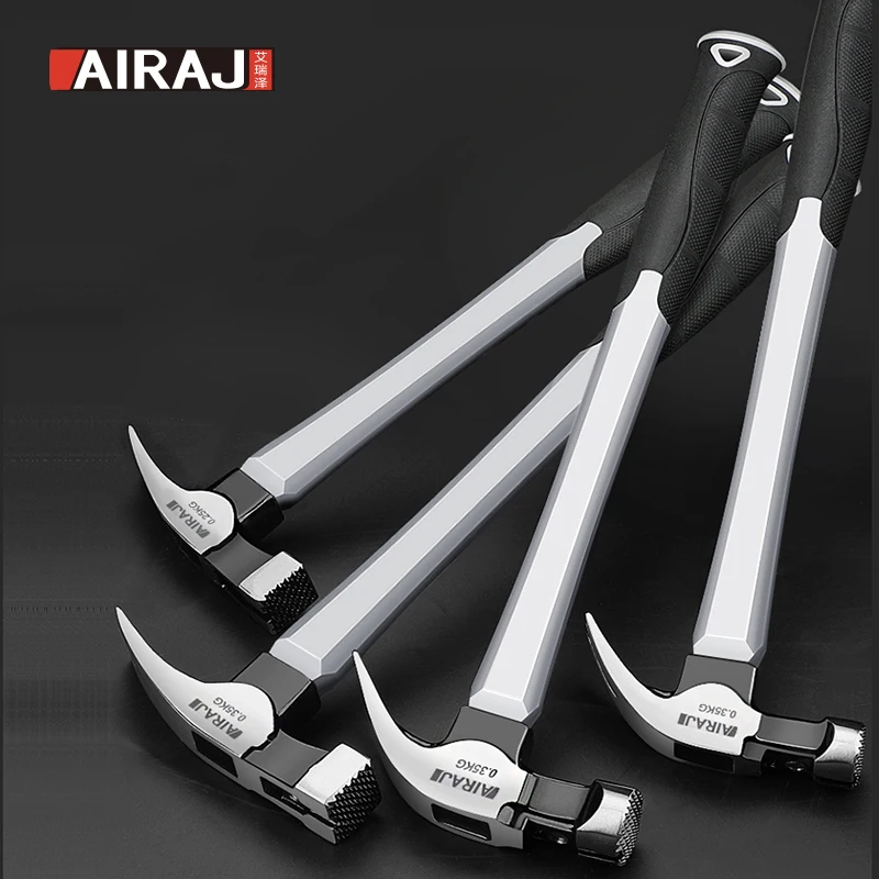 

AIRAJ Heavy Claw Hammer Nail Hammer Woodworking Tools Magnetic Automatic Nail Suction Hammer Electrical Plumbing Repair