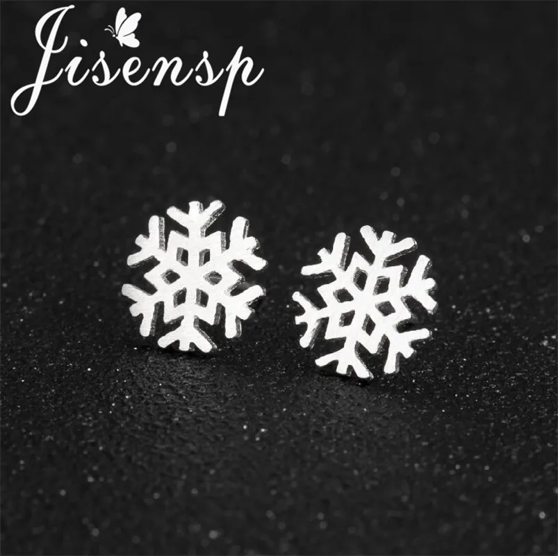 

Jisensp Tiny 925 Sterling Silver Earrings Geometric Fashion Snowflake Stud Earrings for Women Girls Everyday Jewelry Gift
