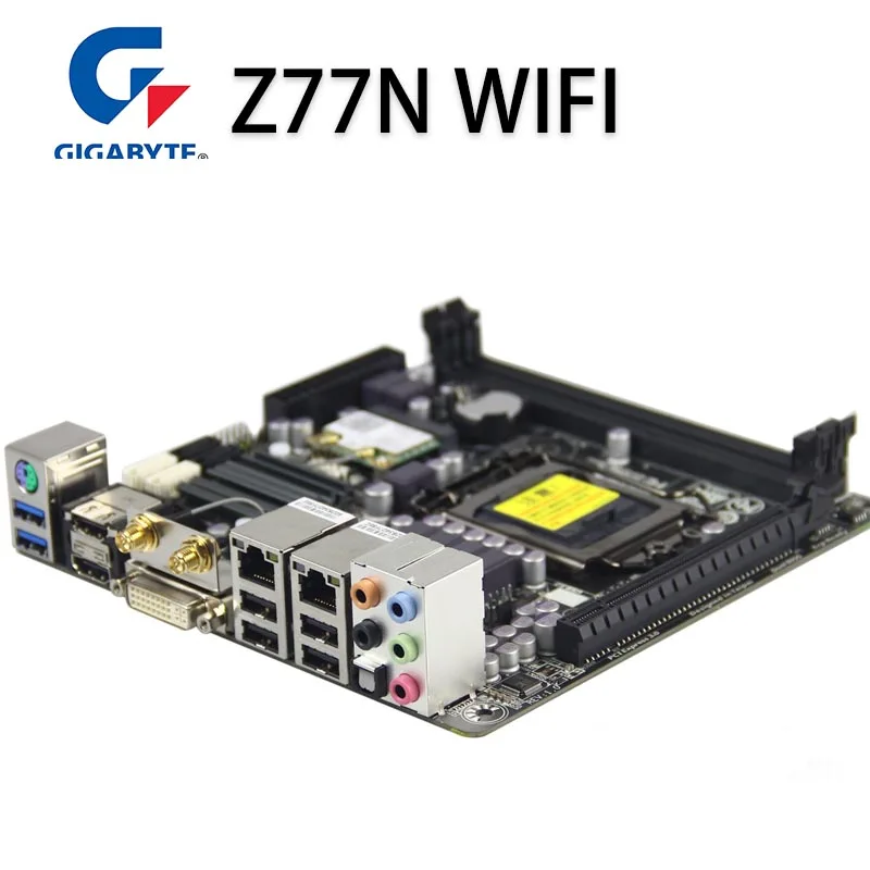 Billig Gigabyte GA-Z77N WIFI Motherboard LGA 1155 I7 I5 I3 3770K DDR3 PCI-E 3,0 Desktop Z77 Placa-mãe 1155 Mini-ITX HDMI-kompatibel