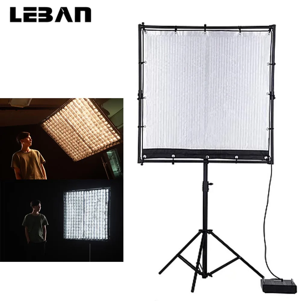 FalconEyes RX 120TDX 600W 120*120 см ROLL Flex светильник 3000K 5600K Bi Color LED Photo with Honeycomb софтбокс с