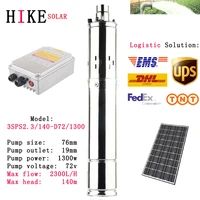 hike solar equipment 72v 3 inch dc solar deep well water pump solar pumps for agriculture pump model 3sps2 3140 d721300