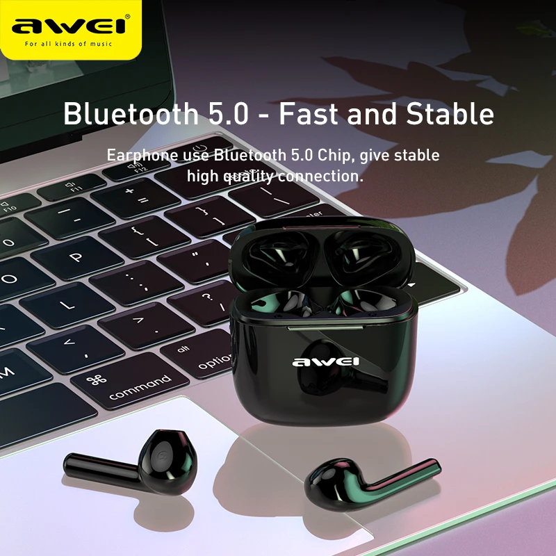 AWEI T26 TWS беспроводные наушники Bluetooth-совместимые с двойным микрофоном стерео звук
