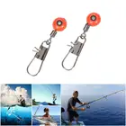 50 шт.лот рыболовная леска крючок Вертлюги хвостовик зажим соединитель Блокировка защелка морское пространство бобы приманка крючки соединитель