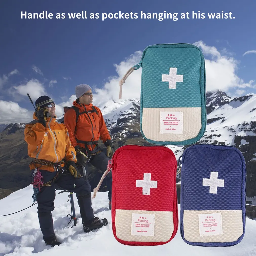 

First Aid Kit Bag Durable Outdoor Camping Survival Portable Convenient Bag for Easy-carrying 3 Colors Optional.