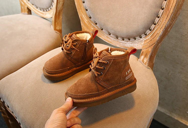 Г.; зимние ботинки для мальчиков; chaussure; плоская подошва; замша; теплые; натуральная кожа; школьная обувь; очень мягкие и удобные; для детей 1-9 лет - Цвет: B2