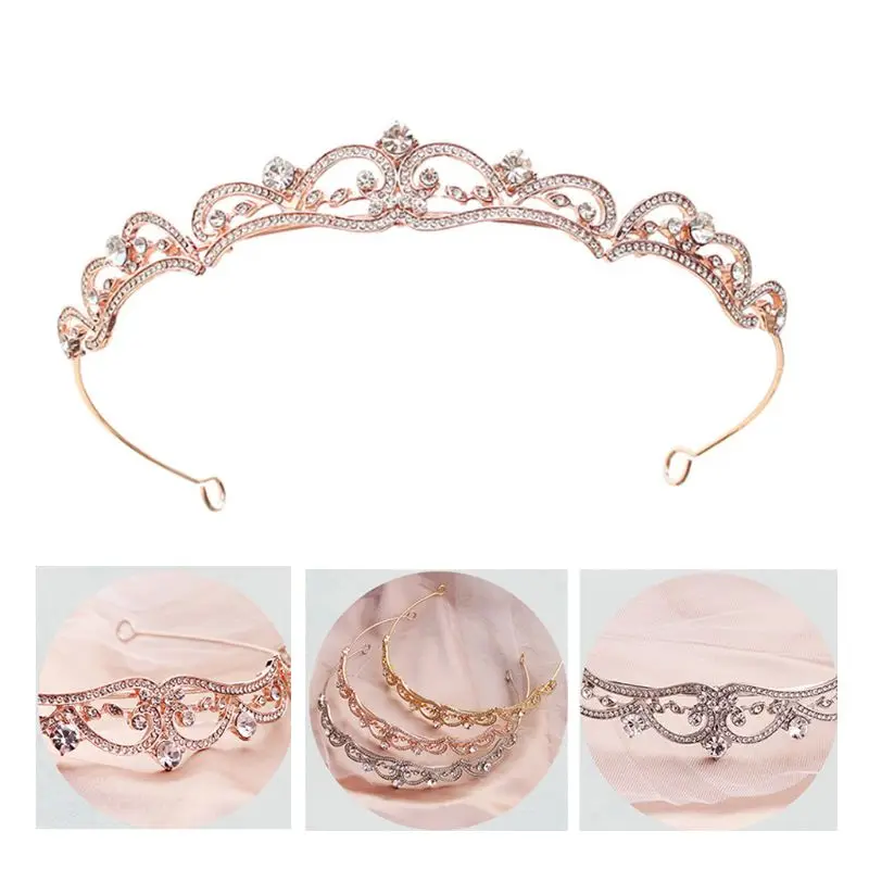 Винтажный Королевский барочный Ювелирная тиара Корона Свадебные Стразы повязка