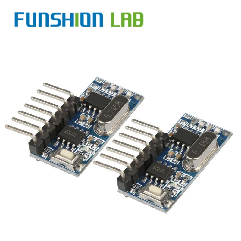 2 шт. радиочастотный приемник FUNSHION 433 МГц для обучения декодер кода модуль