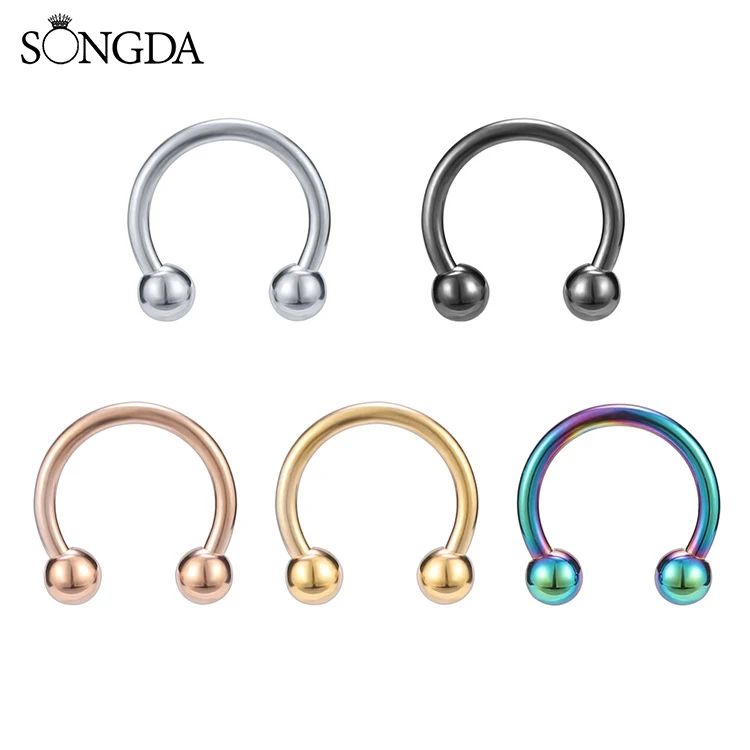 

Fashion Nose Ring Stainless Steel Piercing Hoop Septum Body Rings For Women Men Punk Goth Jewelry Accesories Gifts Wholesale New