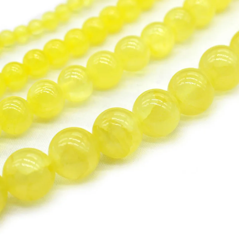 Натуральные золотистые желтые нефриты бусины из халцедона круглые россыпью для