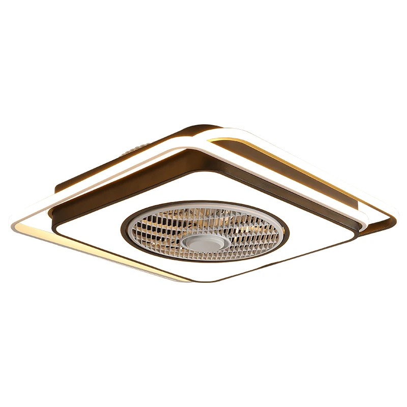 Современная люстра MDWELL с вентилятором квадратная Светодиодная лампа 55 х55 см