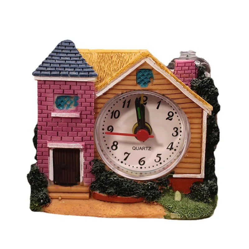 Китайская вилла античный будильник художественная архитектура Простое домашнее