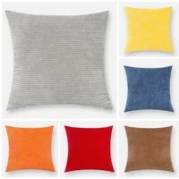meijuner corner cushion covers throw pillow covers couch sofa bed comfortable supersoft corduroy corn striped both sides mj047
