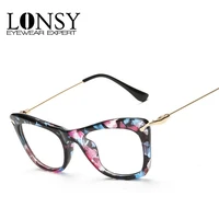 ladies vintage myopia eyewear eyeglasses glasses optical frame points eye glasses frames for women oculos de grau feminino
