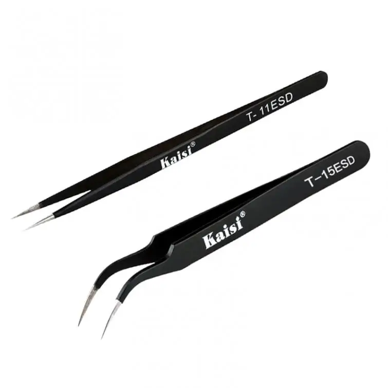 Набор антистатических пинцетов Kaisi из нержавеющей стали инструменты для