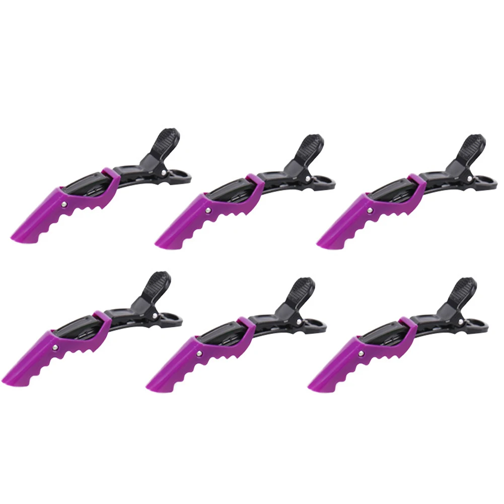 Purple 6 шт. модный стиль зажим для волос крокодил зажим для волос салон зажимы крокодил стиль когти полезные инструменты для укладки для женщин дамы - Цвет: Purple