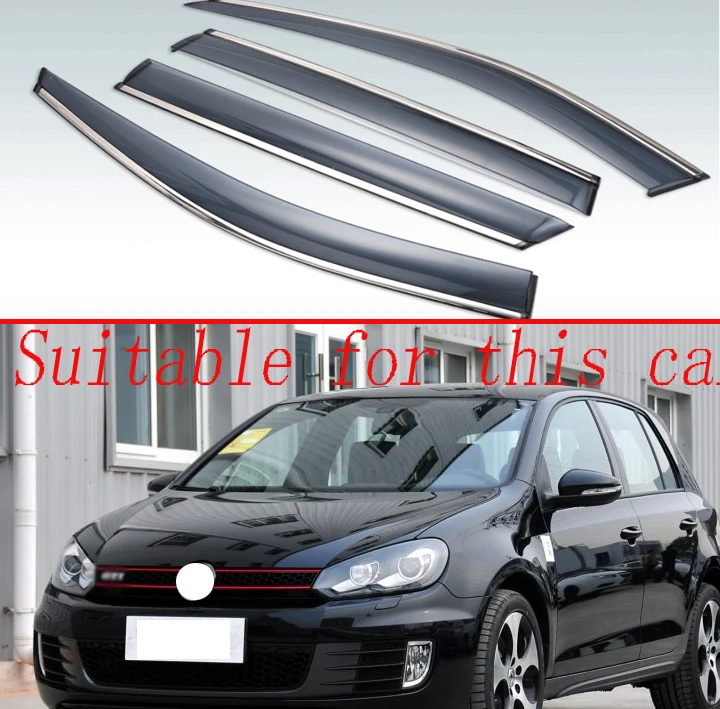 

4 шт., пластиковый Наружный козырек для VW GOLF 6 MK6 2009-2013