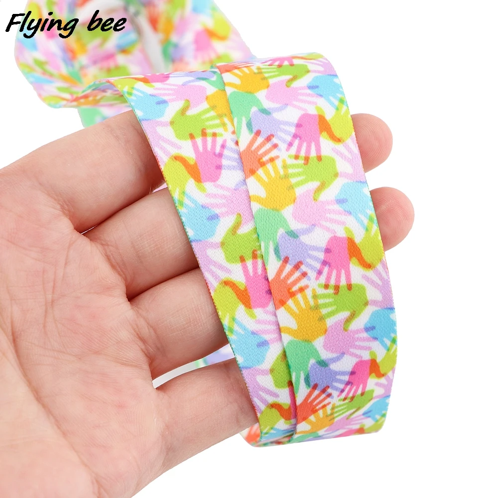 

Flyingbee Colorful Palms Fashion Key Chain Lanyard Gifts For Child Students Kids Mobile Phone USB Badge Holder Necklace X1871