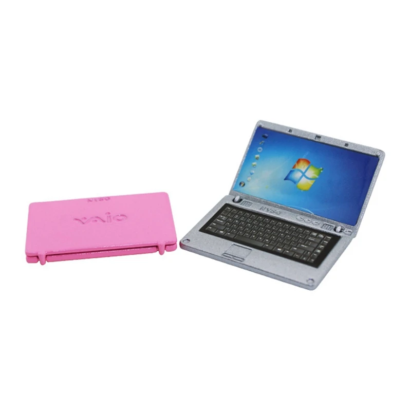 

Creative Gift Dollhouse Miniature Modern Computer Furniture for Children Toy Gift Doll Laptop Computer DIY Dollhouse Decor Craft