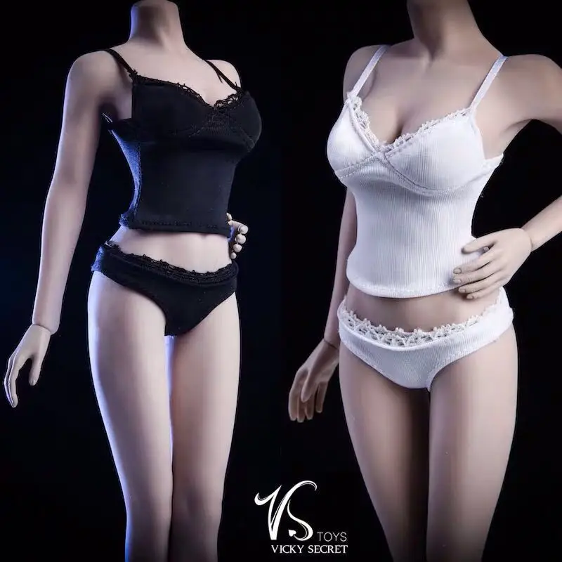 

In Stock For Sale 1/6th 18XG26 Girls Camisole Underwear 2 Colors For Usual 12 inch Doll Figures Collection