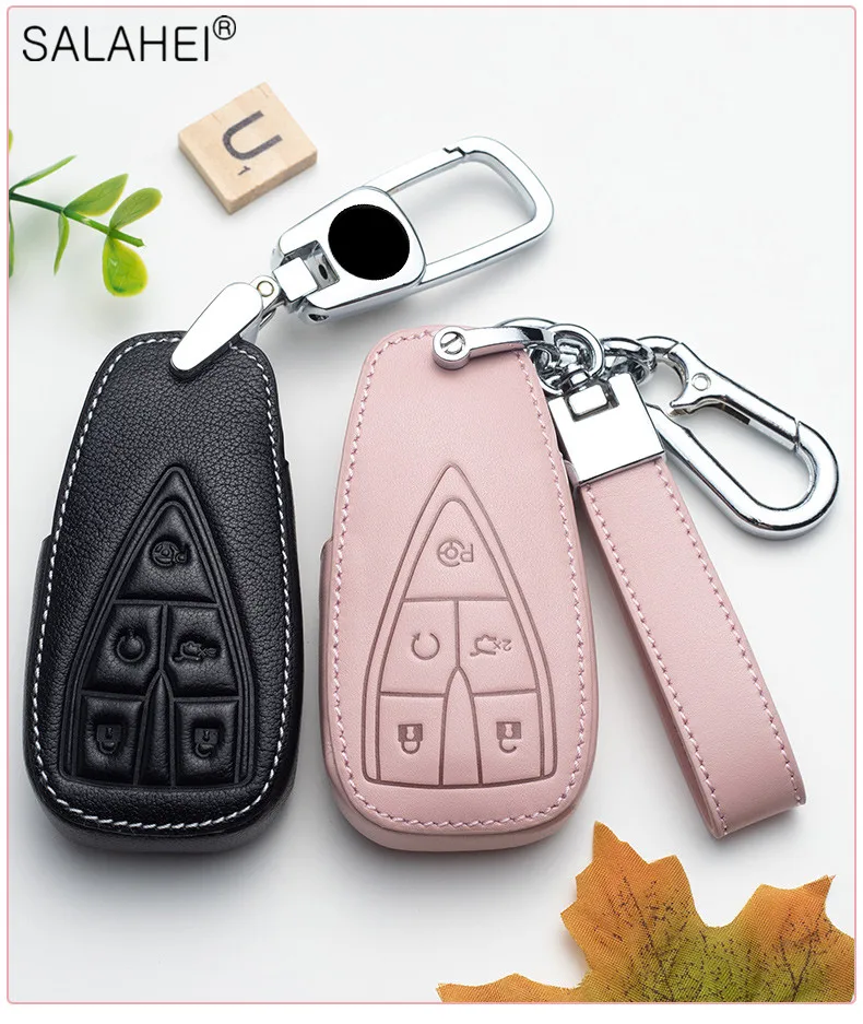 Лидер продаж кожаный чехол для автомобильных ключей дистанционного брелока