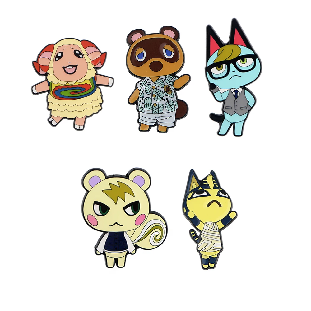 

K2204 Cute animal Metal Enamel Pins and Brooches for Lapel Pin Backpack Bags Badge Clothes Decoration Gifts