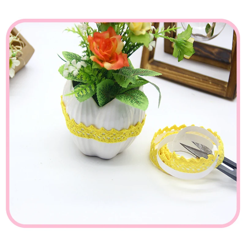 2 ярда Ширина 16 мм хлопковая кружевная обрезка лента для альбома/скрапбукинга