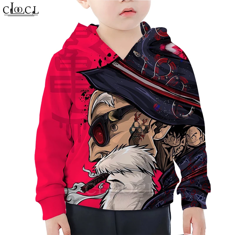 Семейная толстовка с драконом, аниме, одежда для мальчиков и девочек, 3D принт, Мастер Роши Каме сеннин, толстовки, Детские повседневные топы, M155
