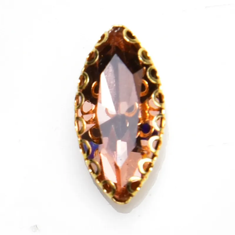 Стекло кристалл алмаз Красочные 7*15 мм классическая форма маркиза 15 шт. золотые