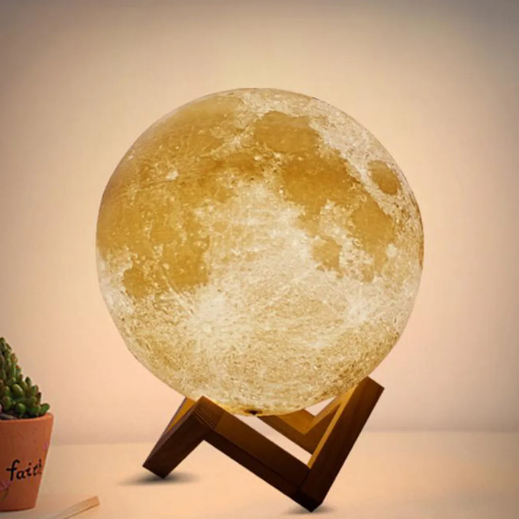 

Led Room Night Light 3d Print Moon Lamp Rechargeable Color Change 3d Light Touch Moon Lamp Children's Lights Night Lamp For Home