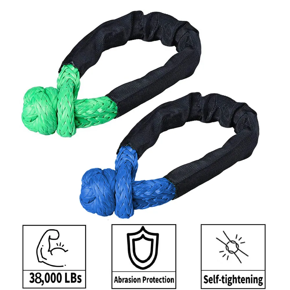 Синтетический трос с мягкой скобой лебедка буксировочный 38000 фунтов на разрыв