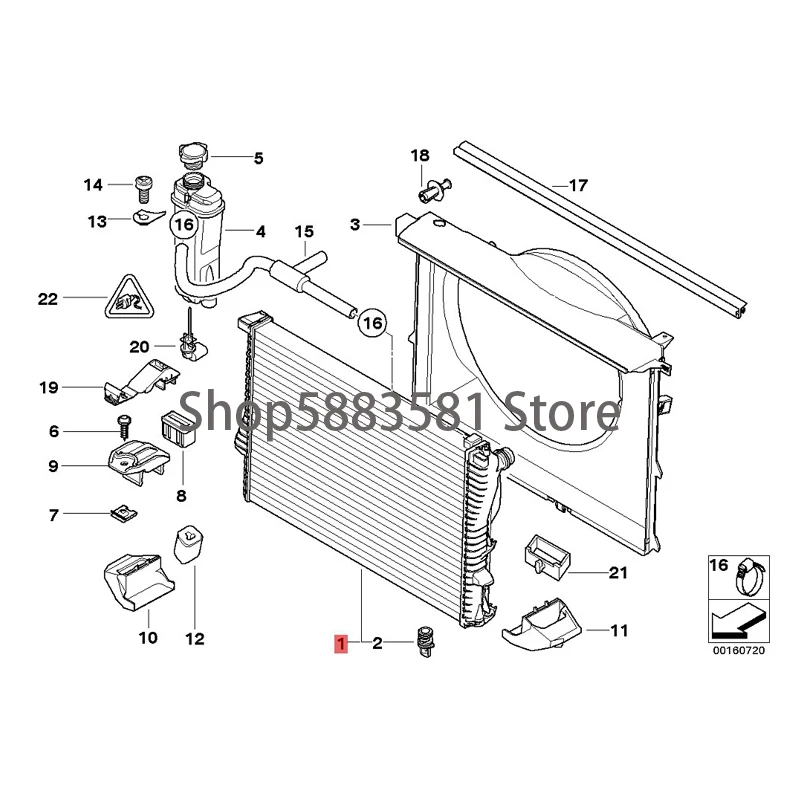 

CAR water tank [Bayonet] bm wE38 728i 728iL E39 520i M52 520i M54 523i 525i 528i 530i 535i 540i coolant cooler engine cooler wat