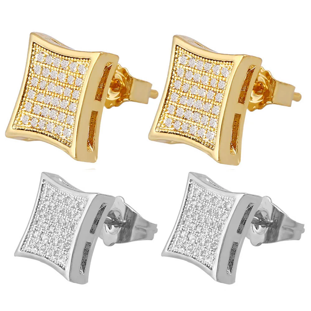 Экологичные медные квадратные серьги с фианитом модные серьги-капельки для