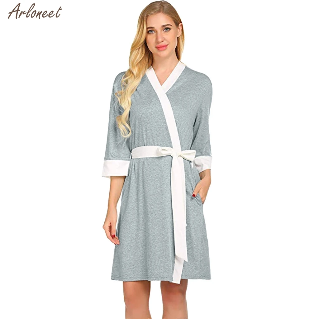 

Maternity Nursing Robe Delivery Nightgowns Hospital Breastfeeding Gown Clothes Maternity Mother Sexy Dress New Fashion 2020