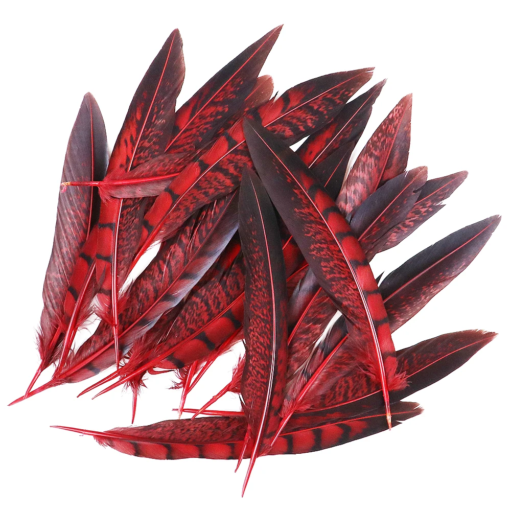 Натуральные перья фазана 15-20 см окрашенные петушиные для рукоделия украшения