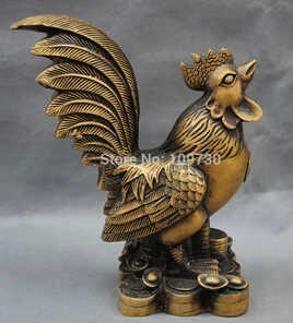 Бесплатная доставка &lt&lt&lt 9 &quotКитайская Фотографическая Бронзовая статуя петуха