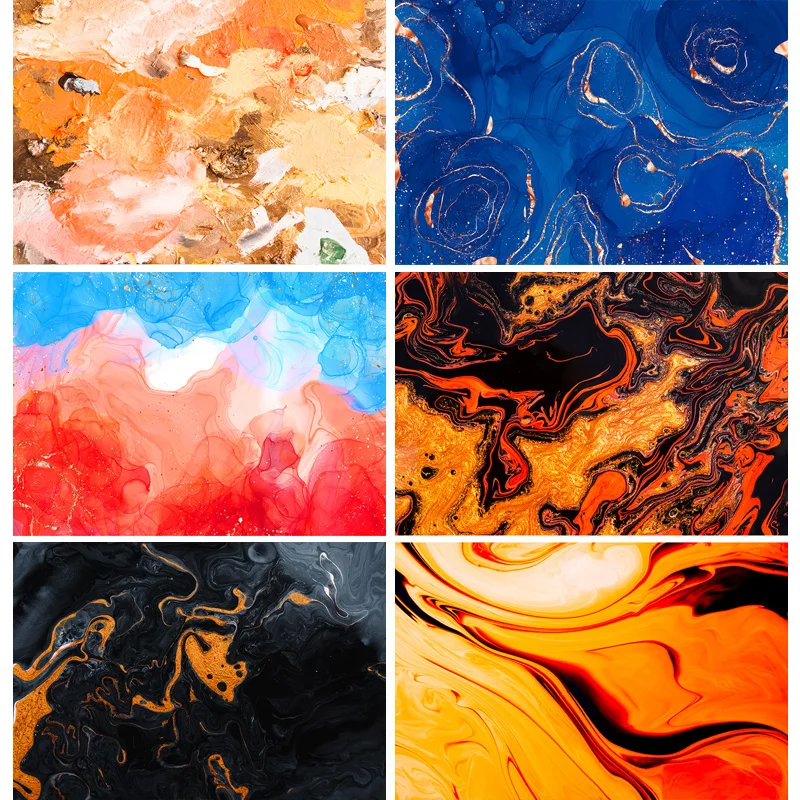 

SHUOZHIKE Vinyl Colorful Gradient Color Photography Backgrounds Abstract Marble Painted Photo Studio Backdrops 201020HSH-03