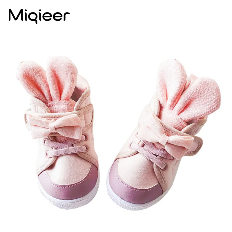 

Cartoon Children's Cotton Shoes Baby Rabbit Ear Short Boots Boys Girls Plush Warm Kids Sneakers Infant Toddler Non-slip Shoes