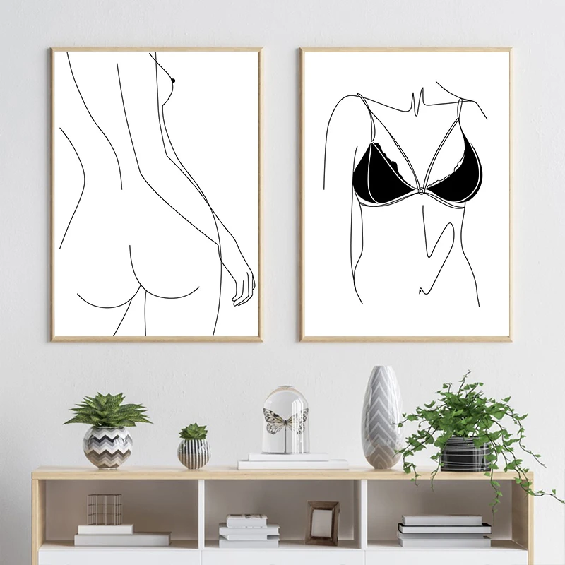 

Modern Abstract Figure Line Drawing Art Picture Home Decor Nordic Canvas Painting Wall Art Posters And Prints For Living Room