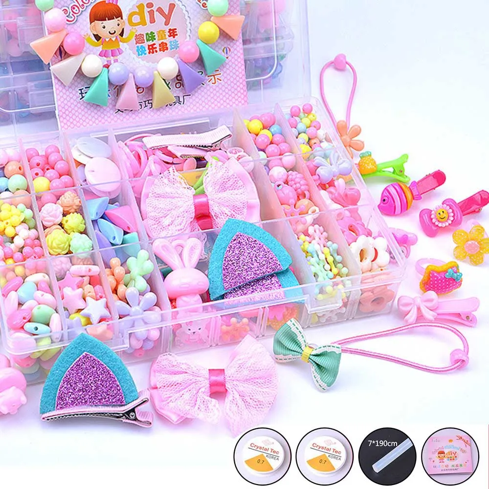 DIY игрушка из бисера с аксессуарами набор креативных украшений для девочек