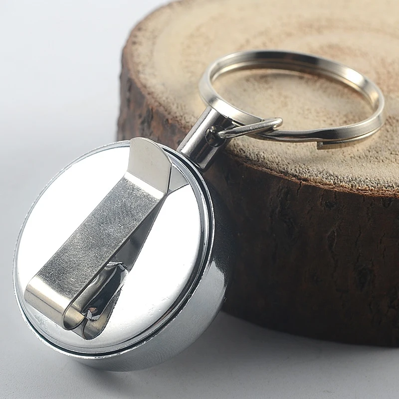 

High Resilience Steel Wire Rope Key Ring Metal Retractable Key Chain Alarm Key Ring Anti Lost Key Chain Protable Multi Tools