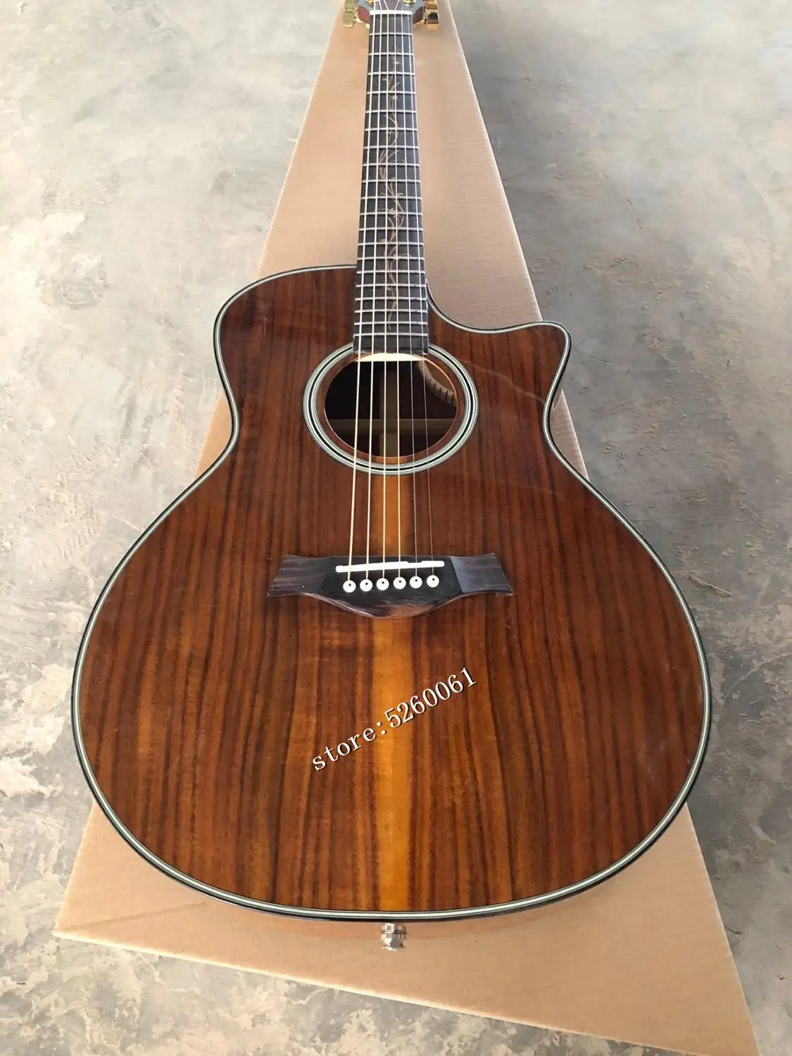 Фабрика на заказ + высокое качество koa wood cutaway k24 Акустическая гитара