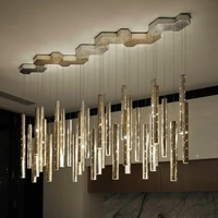 led chandelier dining room lighting modern nordic goldsilver combinable chandelier living room home decoration bar lighting